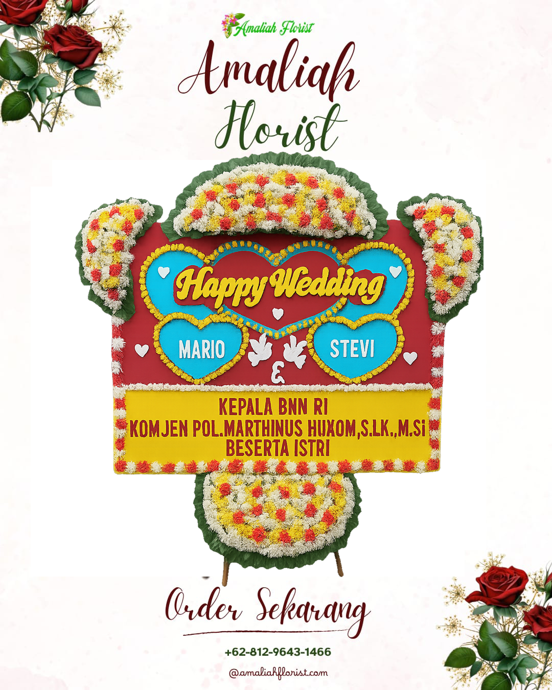 Papan Bunga Pernikahan Ciawi